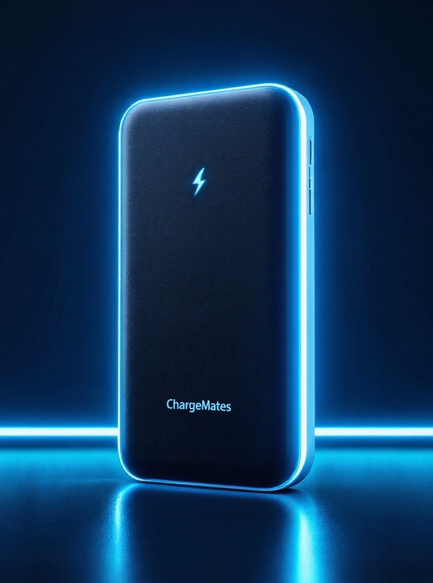ChargeMate Powerbank mit blauem LED-Ring